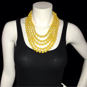Vintage ZAD 1987 Yellow Beaded Necklace